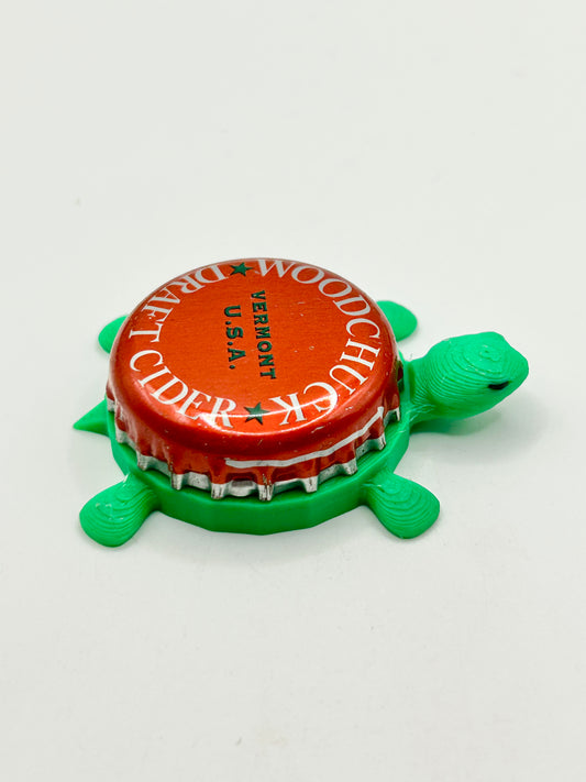 Woodchuck (Red) - Bottle Cap Magnet Turtle