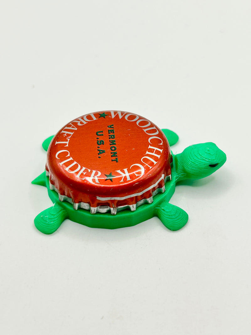 Woodchuck (Red) - Bottle Cap Magnet Turtle Shell Shocked Art