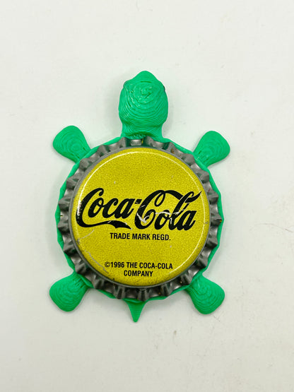 Coca-Cola Yellow (Vintage) - Bottle Cap Magnet Turtle Shell Shocked Art