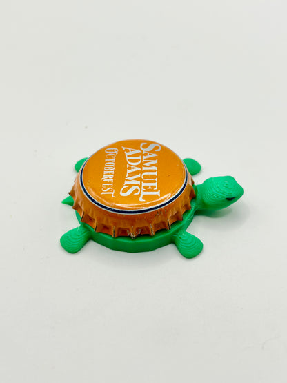 Sam Adams Octoberfest (All Orange) - Bottle Cap Magnet Turtle Shell Shocked Art