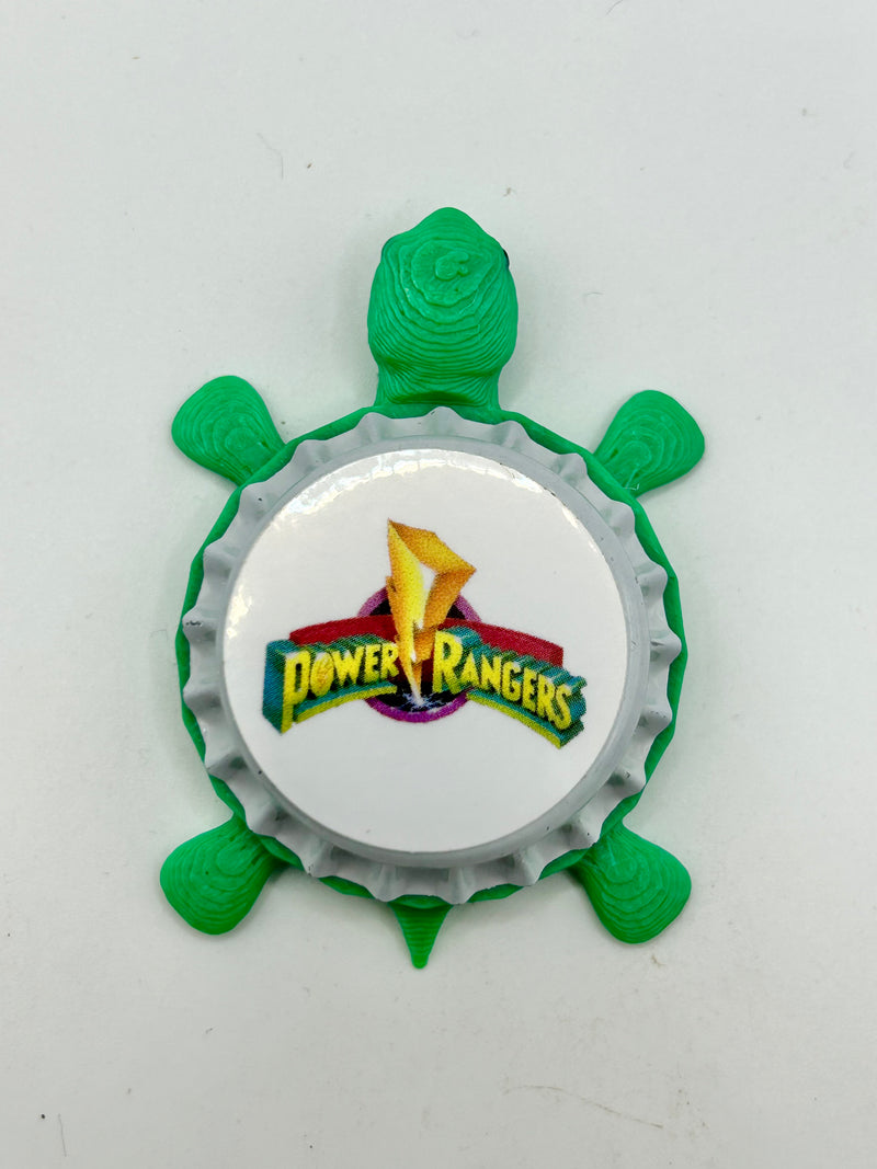 Power Rangers - Bottle Cap Magnet Turtle Shell Shocked Art
