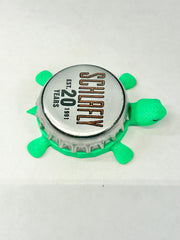 Schlafly (20 Years) - Bottle Cap Magnet Turtle Shell Shocked Art