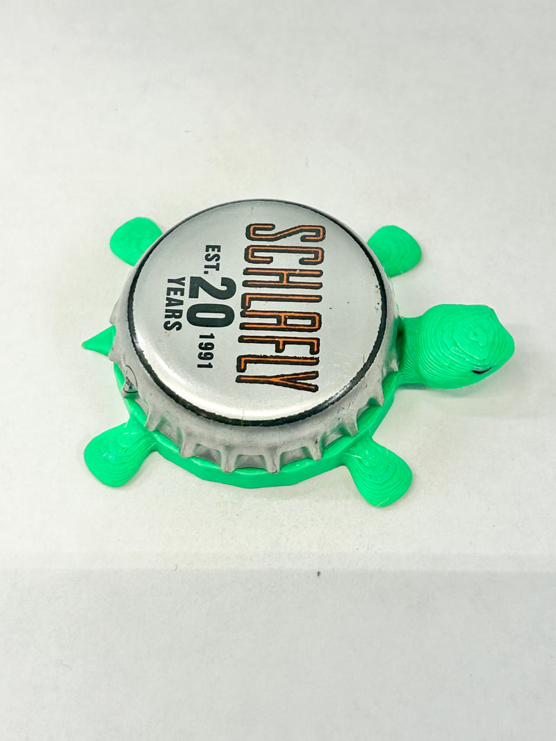 Schlafly (20 Years) - Bottle Cap Magnet Turtle Shell Shocked Art