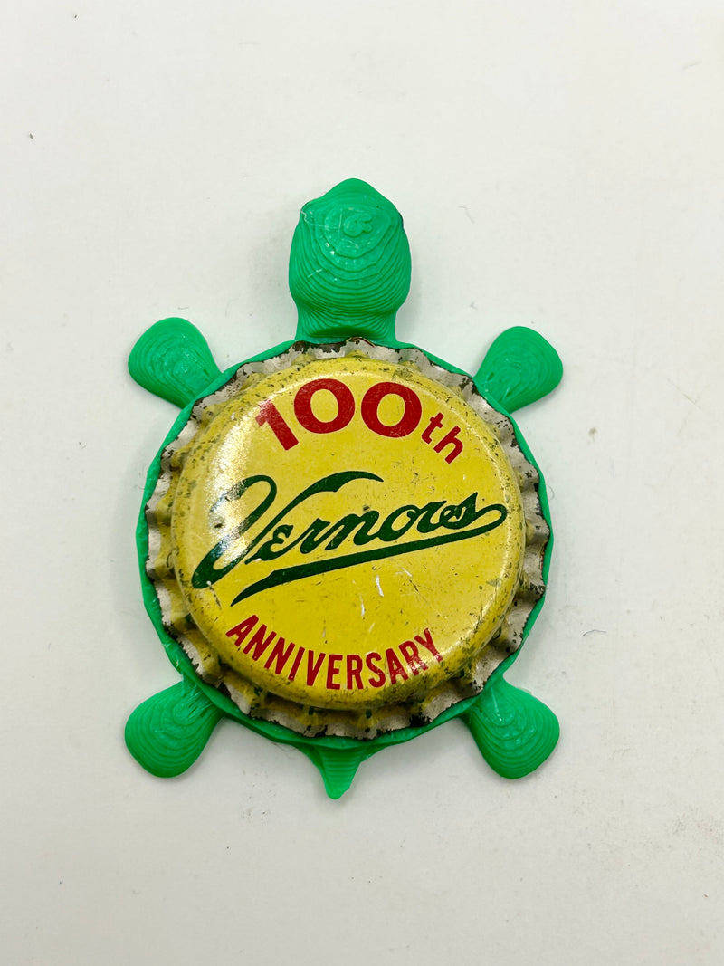 Vernors Soda (100th Anniversary) - Bottle Cap Magnet Turtle Shell Shocked Art