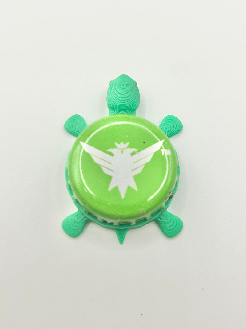 Smirnoff Eagle (Lime Green) - Bottle Cap Magnet Turtle Shell Shocked Art