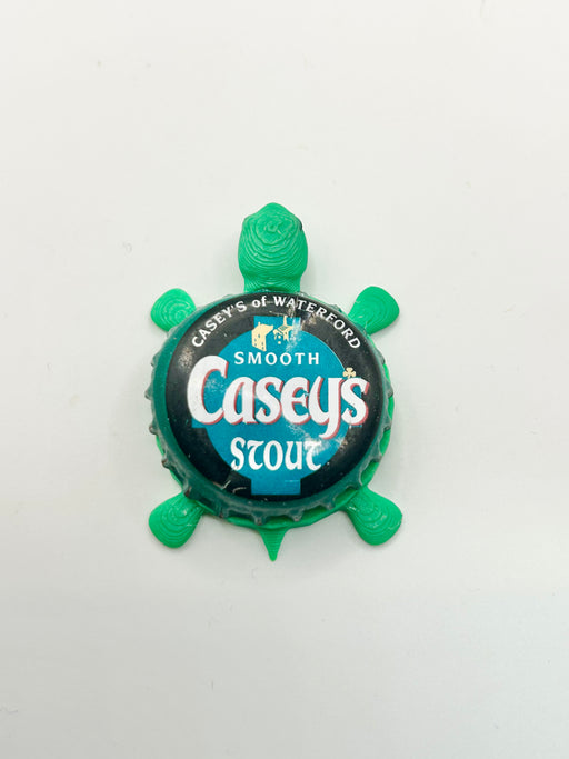 Casey’s Stout - Bottle Cap Magnet Turtle Shell Shocked Art