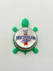 Michelob Light - Bottle Cap Magnet Turtle Shell Shocked Art