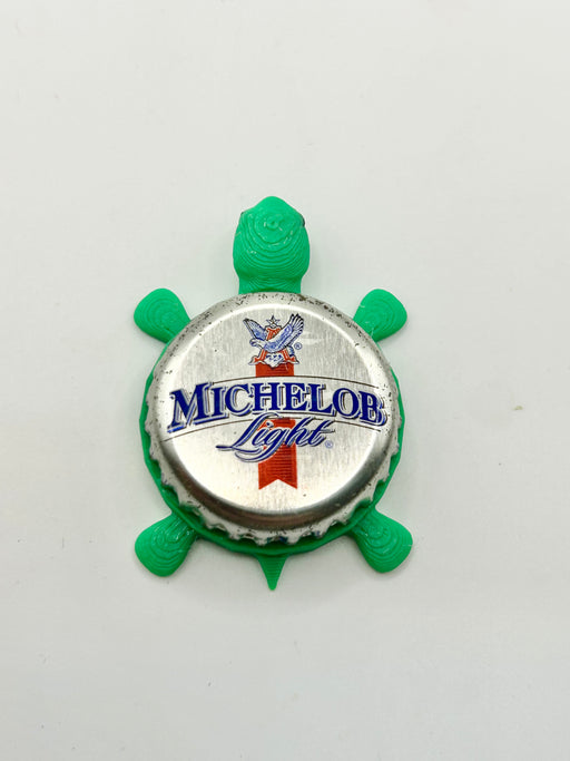 Michelob Light - Bottle Cap Magnet Turtle Shell Shocked Art