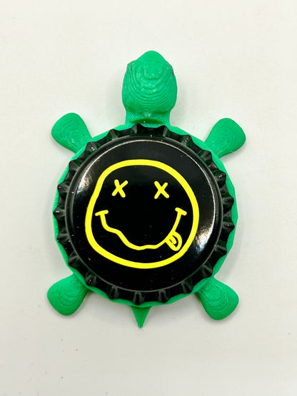 Nirvana - Bottle Cap Magnet Turtle Shell Shocked Art