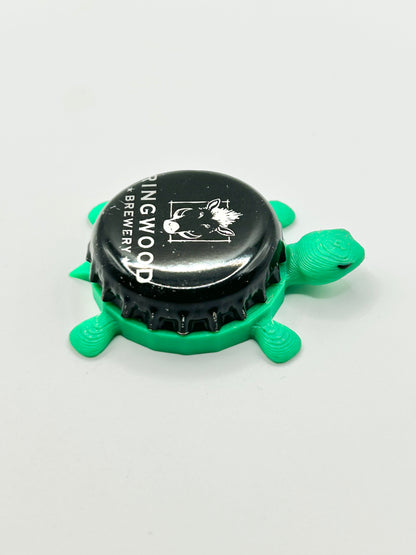 Ringwood Brewery - Bottle Cap Magnet Turtle Shell Shocked Art