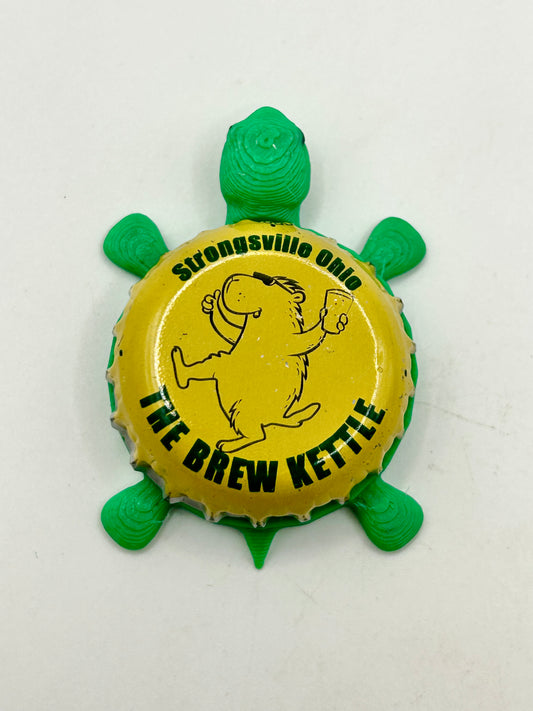The Brew Kettle (Vintage) - Bottle Cap Magnet Turtle Shell Shocked Art