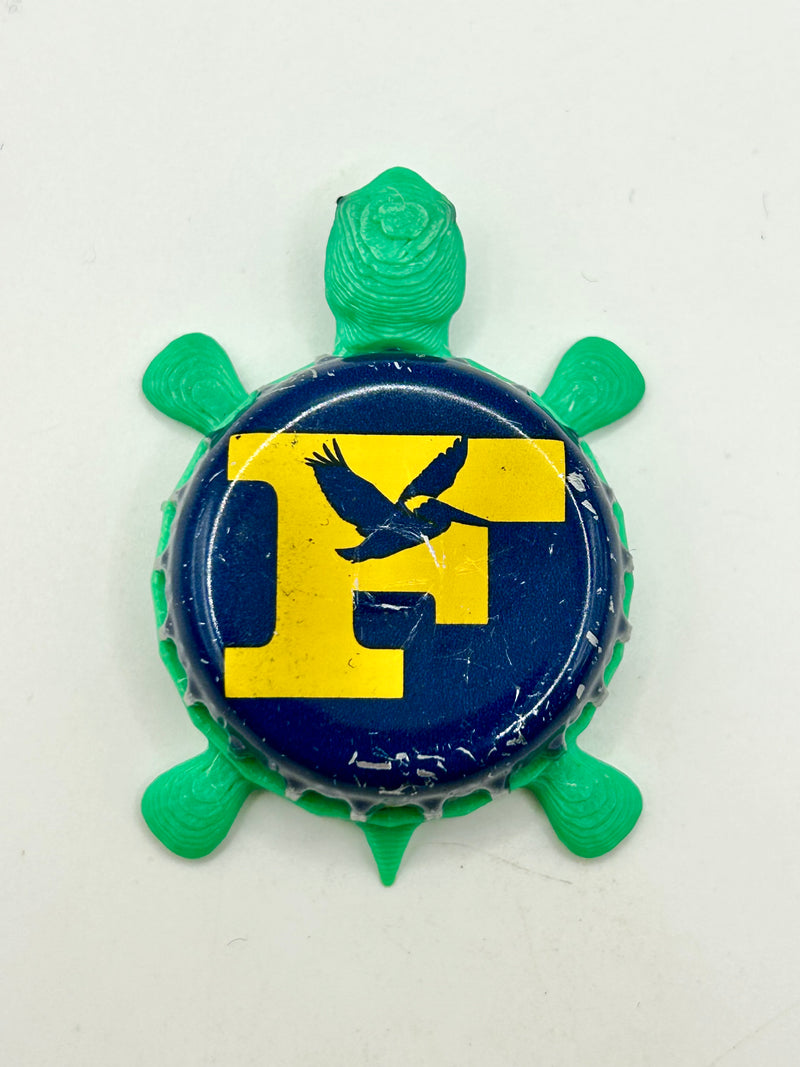 Fairhope Brewing - Bottle Cap Magnet Turtle Shell Shocked Art