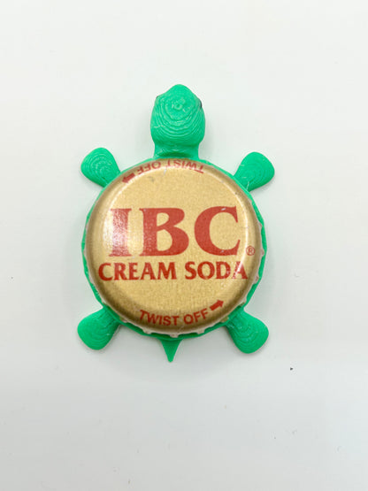 IBC Cream Soda - Bottle Cap Magnet Turtle Shell Shocked Art