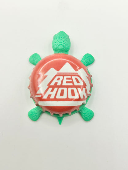 Red Hook Red - Bottle Cap Magnet Turtle Shell Shocked Art
