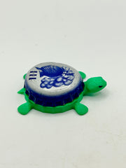 Lahden Sininen III (White) - Bottle Cap Magnet Turtle Shell Shocked Art