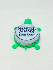 Sam Adams Cold Snap - Bottle Cap Magnet Turtle Shell Shocked Art