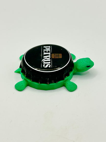 Petrus Beer - Bottle Cap Magnet Turtle Shell Shocked Art