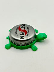 Storm - Newport Brewery - Bottle Cap Magnet Turtle Shell Shocked Art