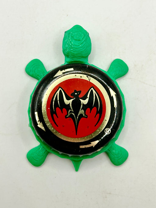 Bacardi Bat (Black and Red Twist Off) - Bottle Cap Magnet Turtle Shell Shocked Art
