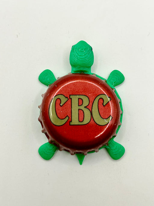 Carolina Brewing Co (Red) - Bottle Cap Magnet Turtle Shell Shocked Art