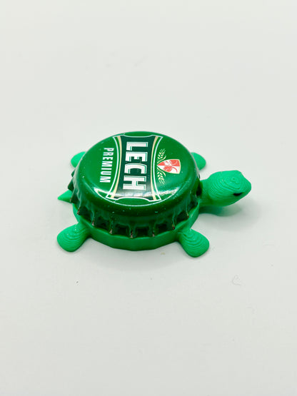 Lech Premium - Bottle Cap Magnet Turtle Shell Shocked Art