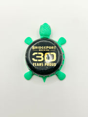 Bridgeport Brewing (30 Year Anniversary) - Bottle Cap Magnet Turtle Shell Shocked Art