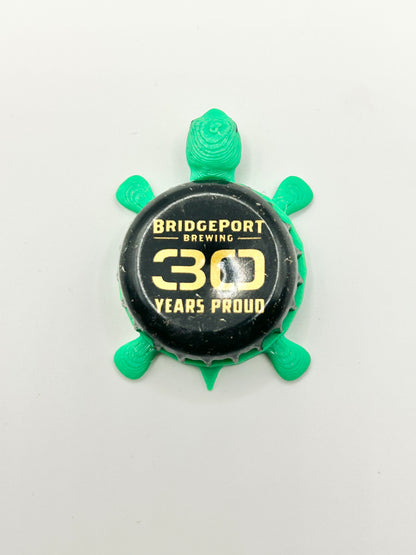 Bridgeport Brewing (30 Year Anniversary) - Bottle Cap Magnet Turtle Shell Shocked Art
