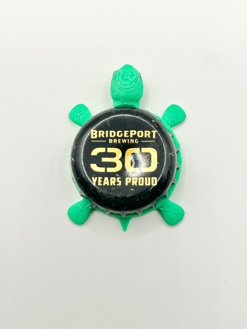 Bridgeport Brewing (30 Year Anniversary) - Bottle Cap Magnet Turtle Shell Shocked Art