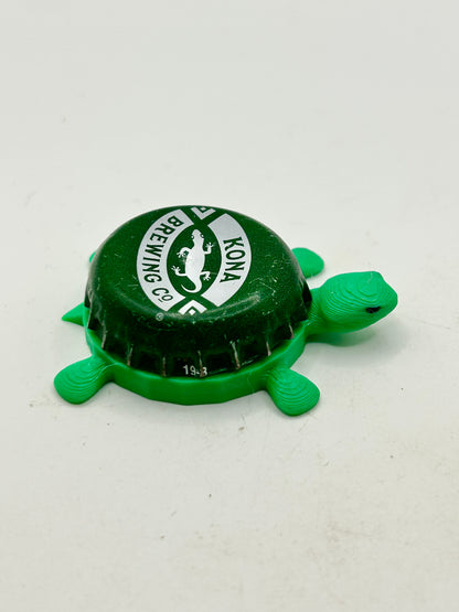 Kona Brewing (Green) - Bottle Cap Magnet Turtle Shell Shocked Art