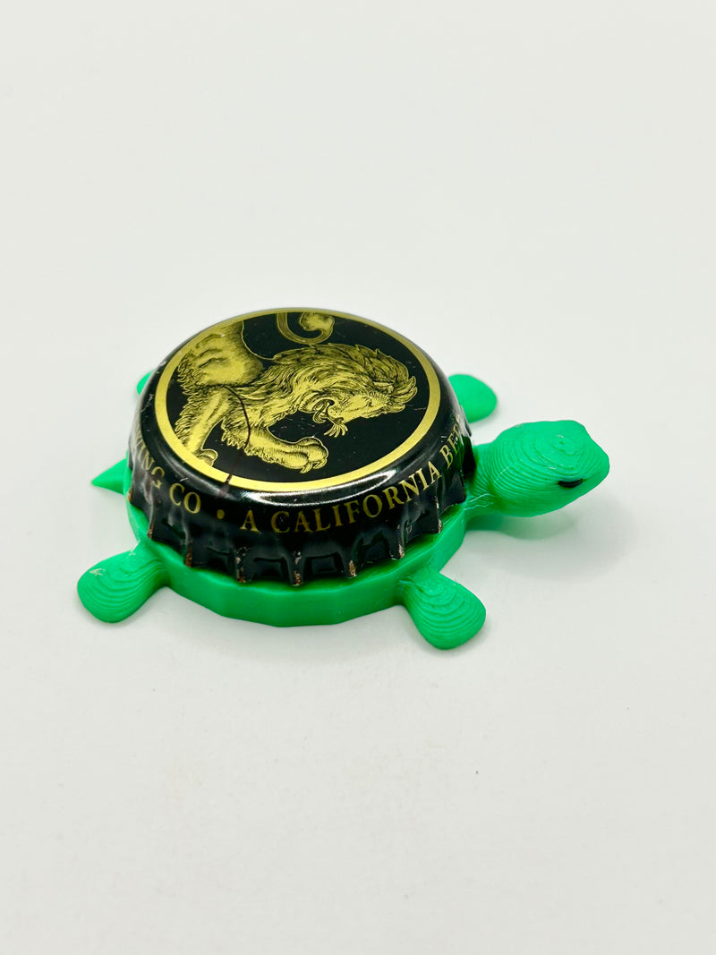 Firestone Walker Brewing (Gold Lion) - Bottle Cap Magnet Turtle Shell Shocked Art
