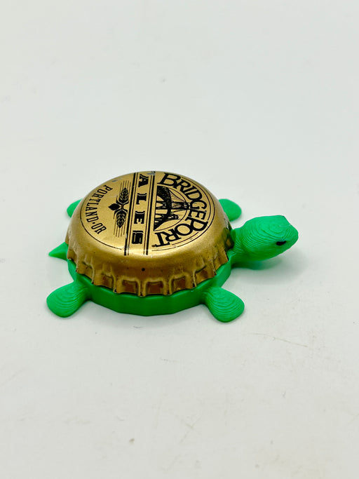 Bridgeport Ales (Vintage - Gold) - Bottle Cap Magnet Turtle Shell Shocked Art