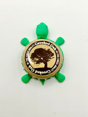 Crooked Oak Brewing - Bottle Cap Magnet Turtle Shell Shocked Art
