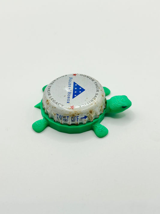 Budweiser Folds of Honor - Bottle Cap Magnet Turtle