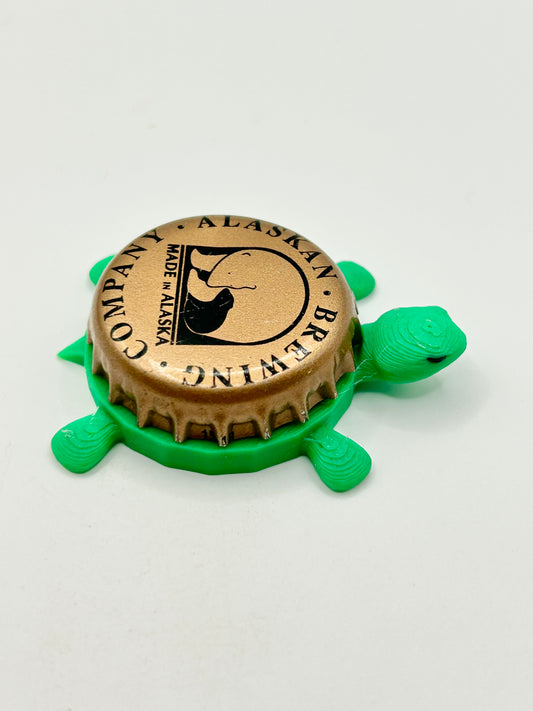 Alaskan Brewing (Light Brown) - Bottle Cap Magnet Turtle