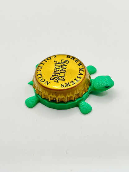 Sam Adams Brewmaster’s Collection - Bottle Cap Magnet Turtle Shell Shocked Art