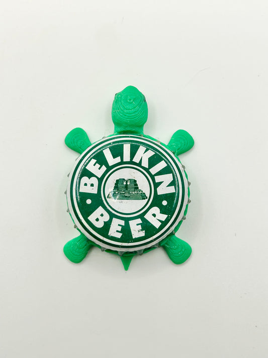 Belikin Beer - Bottle Cap Magnet Turtle