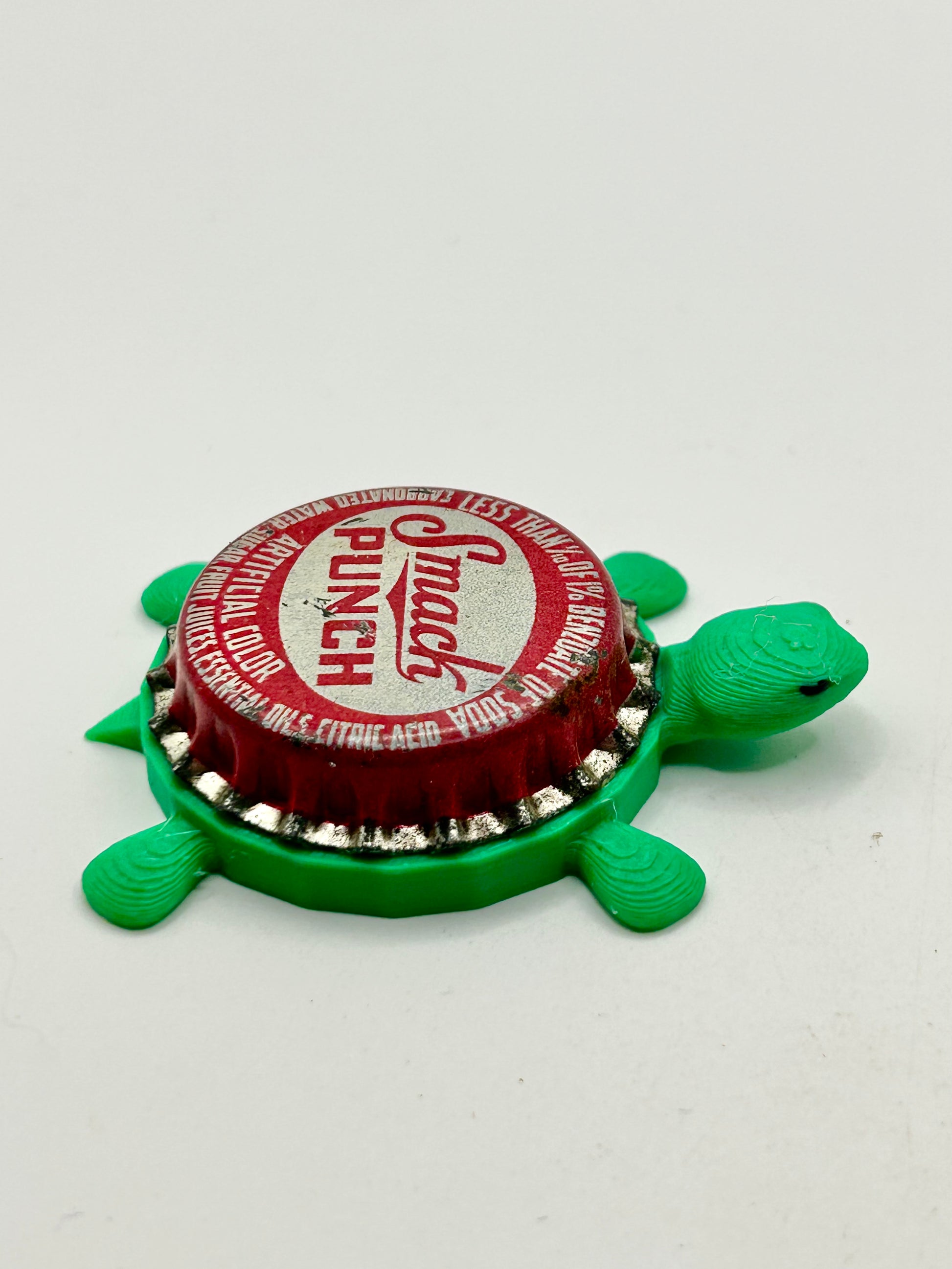 Smack Punch - Bottle Cap Magnet Turtle Shell Shocked Art