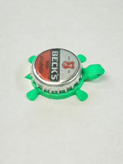 Beck’s NA (Non Alcoholic) - Bottle Cap Magnet Turtle Shell Shocked Art