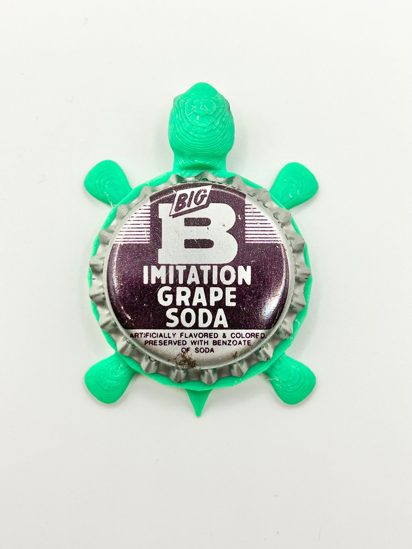 Big B Grape Soda - Bottle Cap Magnet Turtle