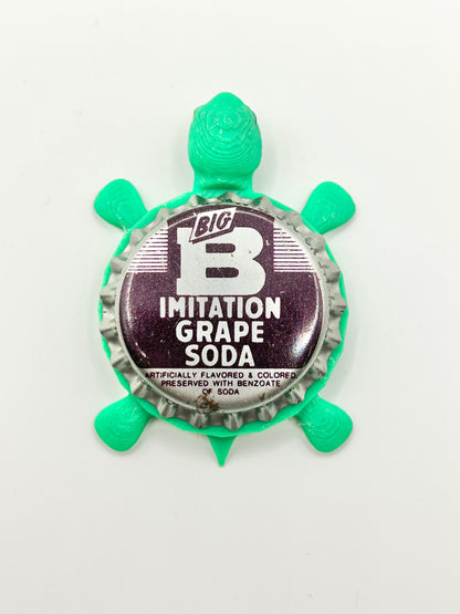 Big B Grape Soda - Bottle Cap Magnet Turtle Shell Shocked Art