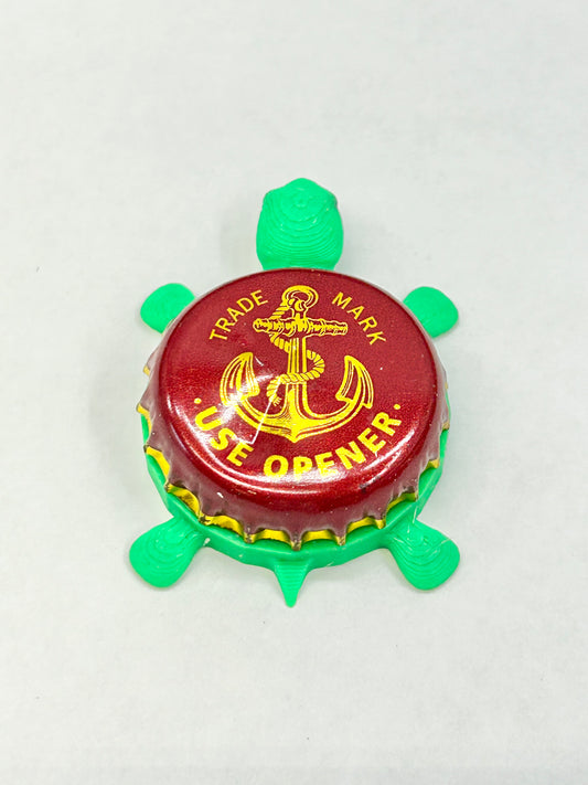 Anchor Brewing (Red) - Bottle Cap Magnet Turtle