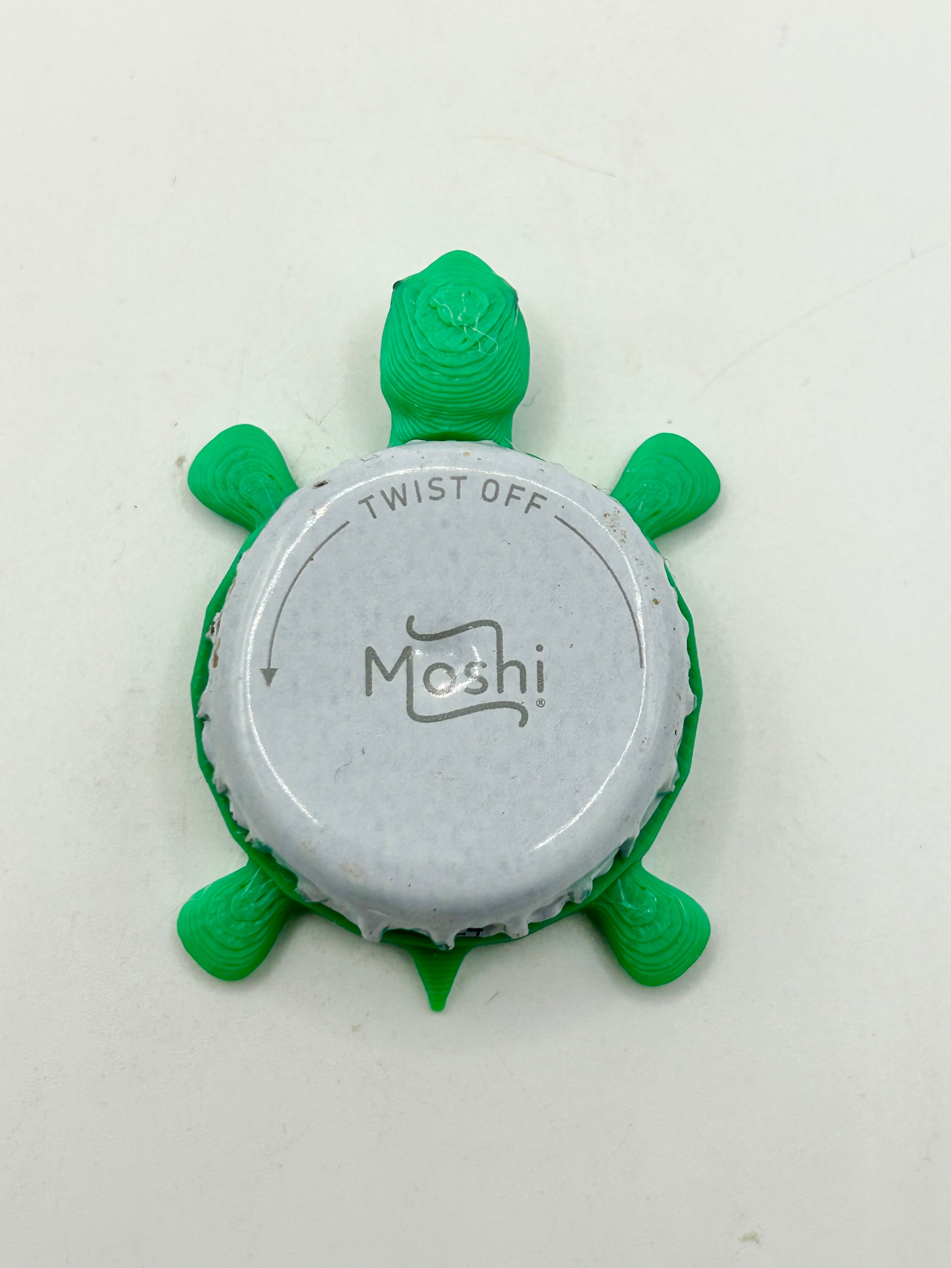Moshi Soda - Bottle Cap Magnet Turtle Shell Shocked Art