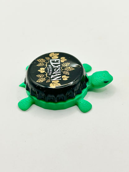 Elysian Brewing (Black & Brown) - Bottle Cap Magnet Turtle Shell Shocked Art