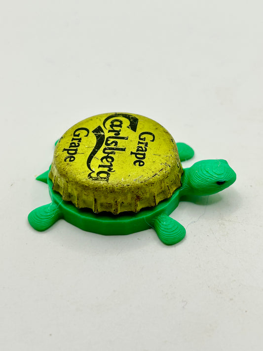 Carlsberg Grape - Bottle Cap Magnet Turtle Shell Shocked Art