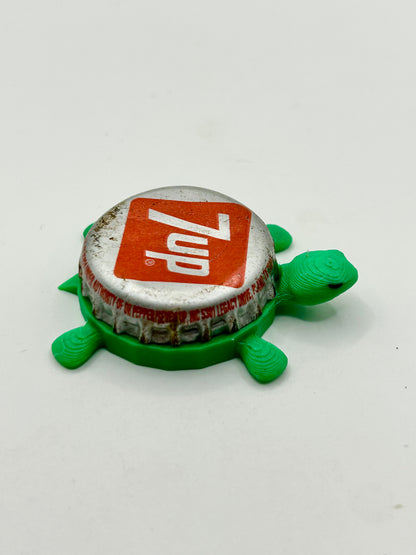 7Up (Red Square) - Bottle Cap Magnet Turtle Shell Shocked Art