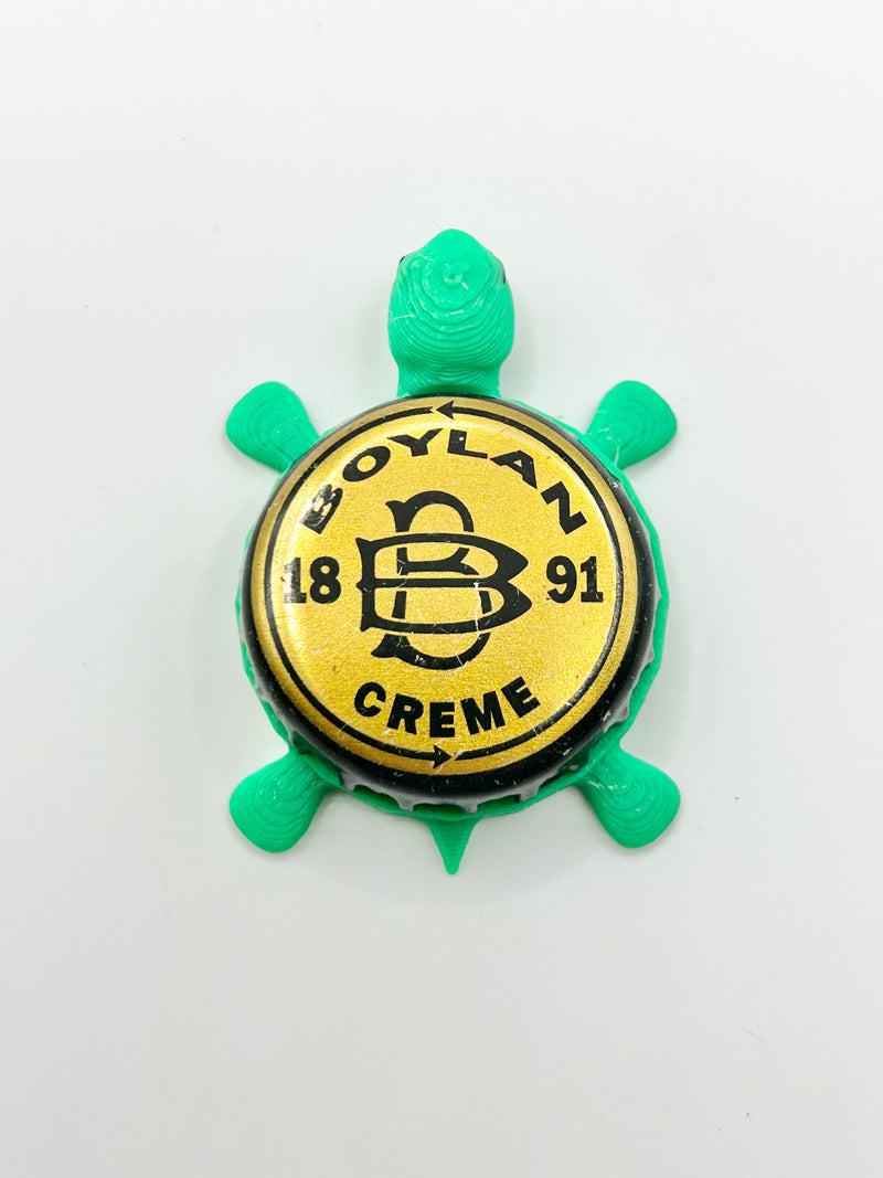 Boylan’s Creme Bottling (B Logo) - Bottle Cap Magnet Turtle Shell Shocked Art