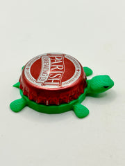 Parish Brewing - Bottle Cap Magnet Turtle Shell Shocked Art