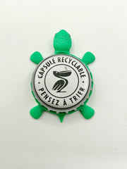 Pelforth Blonde (Pelican) - Bottle Cap Magnet Turtle Shell Shocked Art