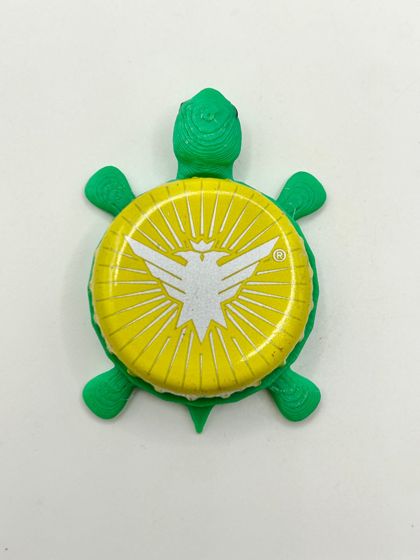 Smirnoff Eagle (Yellow Sunburst) - Bottle Cap Magnet Turtle