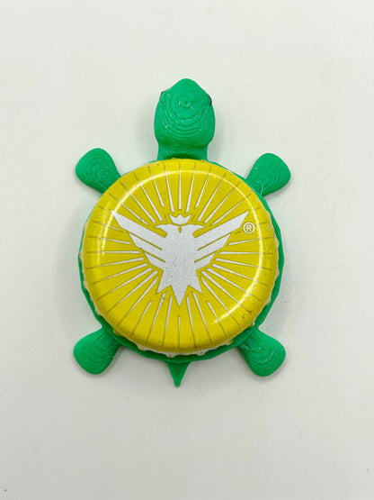 Smirnoff Eagle (Yellow Sunburst) - Bottle Cap Magnet Turtle Shell Shocked Art